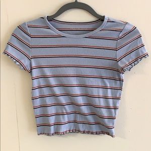American Eagle Striped Crop Top